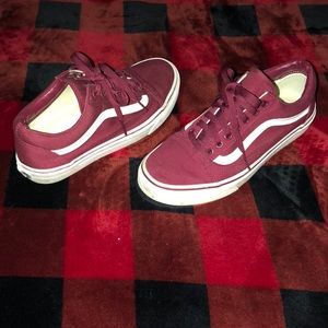 Burgundy old School vans